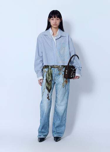 LN-CC® - Acne Studios: Trompe-l'œil Jewellery Jeans - Light Blue Acne Studios Trompe-l'œil Jewellery Jeans Light Blue acn0265084