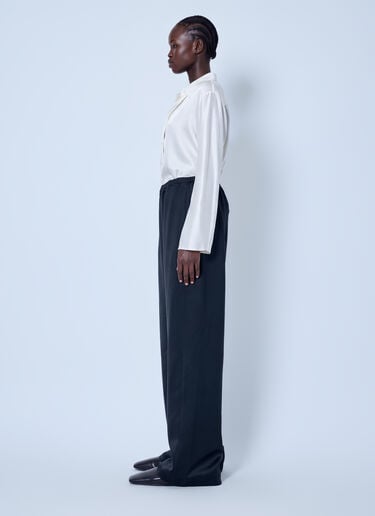 RÓHE Relaxed Fit Satin Trousers Black roe0266018