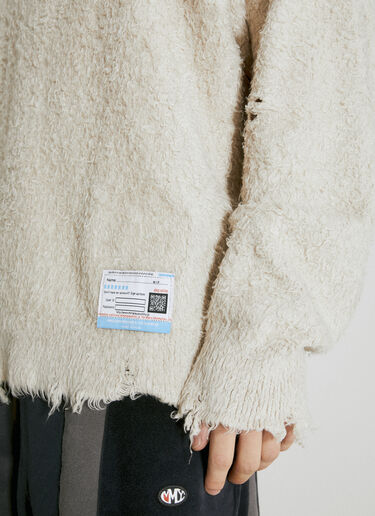 ブラッシュドコットンニットセーター Maison Mihara Yasuhiro ブラッシュドコットンニットセーター ベージュ mmy0154005