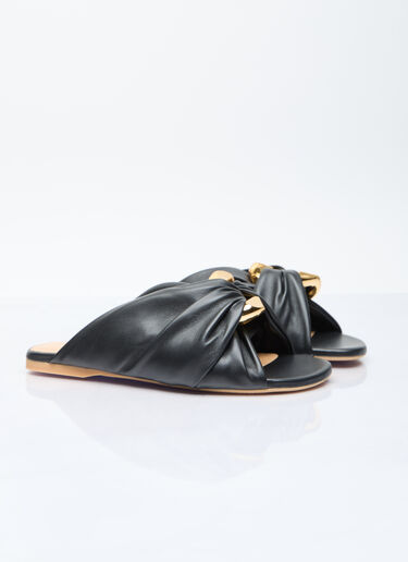 JW Anderson Corner Leather Flats Black jwa0255004