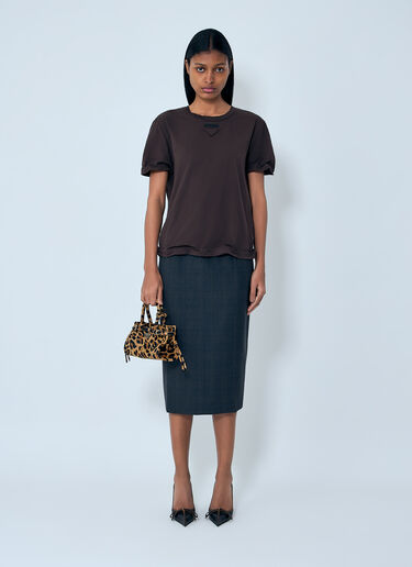 Prada Cotton Jersey T-shirt Brown pra0263003
