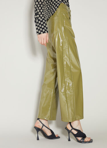 Song for the Mute Glossy Vinyl Pants Olive sfm0254006