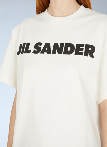 Jil Sander Logo Print T-Shirt White jil0247073