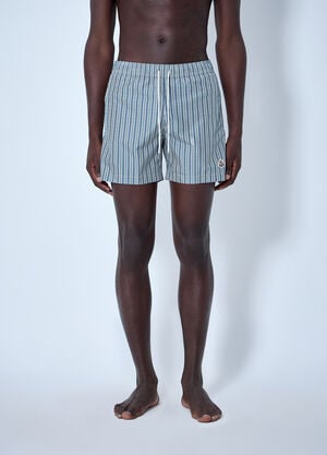 Moncler Striped Swim Shorts Blue mon0164013