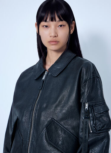 Alpha Industries CWU-36/P Leather UV Loose Bomber Jacket Black alp0366006