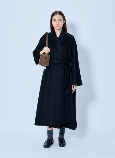 LN-CC® - Max Mara: Belted Cashmere Coat - Black Max Mara Belted Cashmere Coat Black max0265025