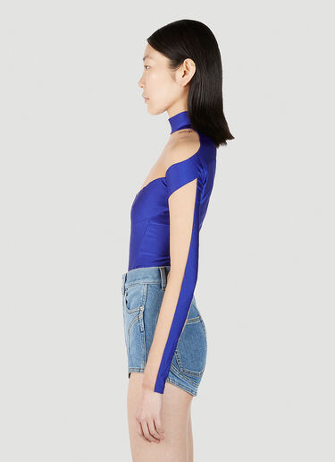 Cut Out Illusion Bodysuit Mugler Cut Out Illusion Bodysuit Blue mug0251041