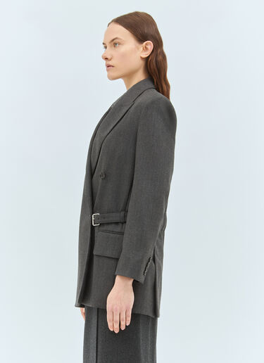 Max Mara Double-Breasted Wool Blazer Grey max0258034