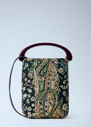 Dries Van Noten Micro Floral Jacquard Top-Handle Bag Multicolor dvn0266035