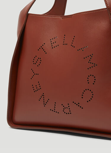 Stella McCartney Perforated Logo Tote Bag Brown stm0249025