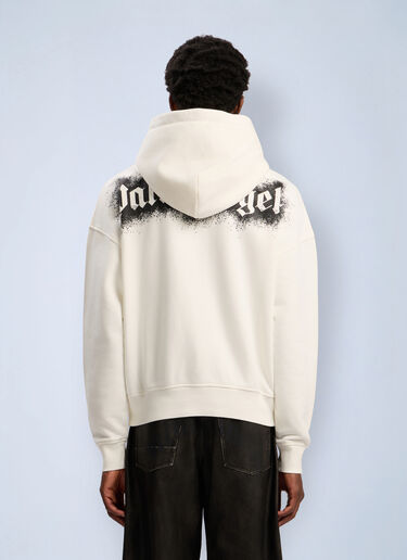 Spray Bear Loose Hooded Sweatshirt Palm Angels Spray Bear Loose Hooded Sweatshirt White pma0162015