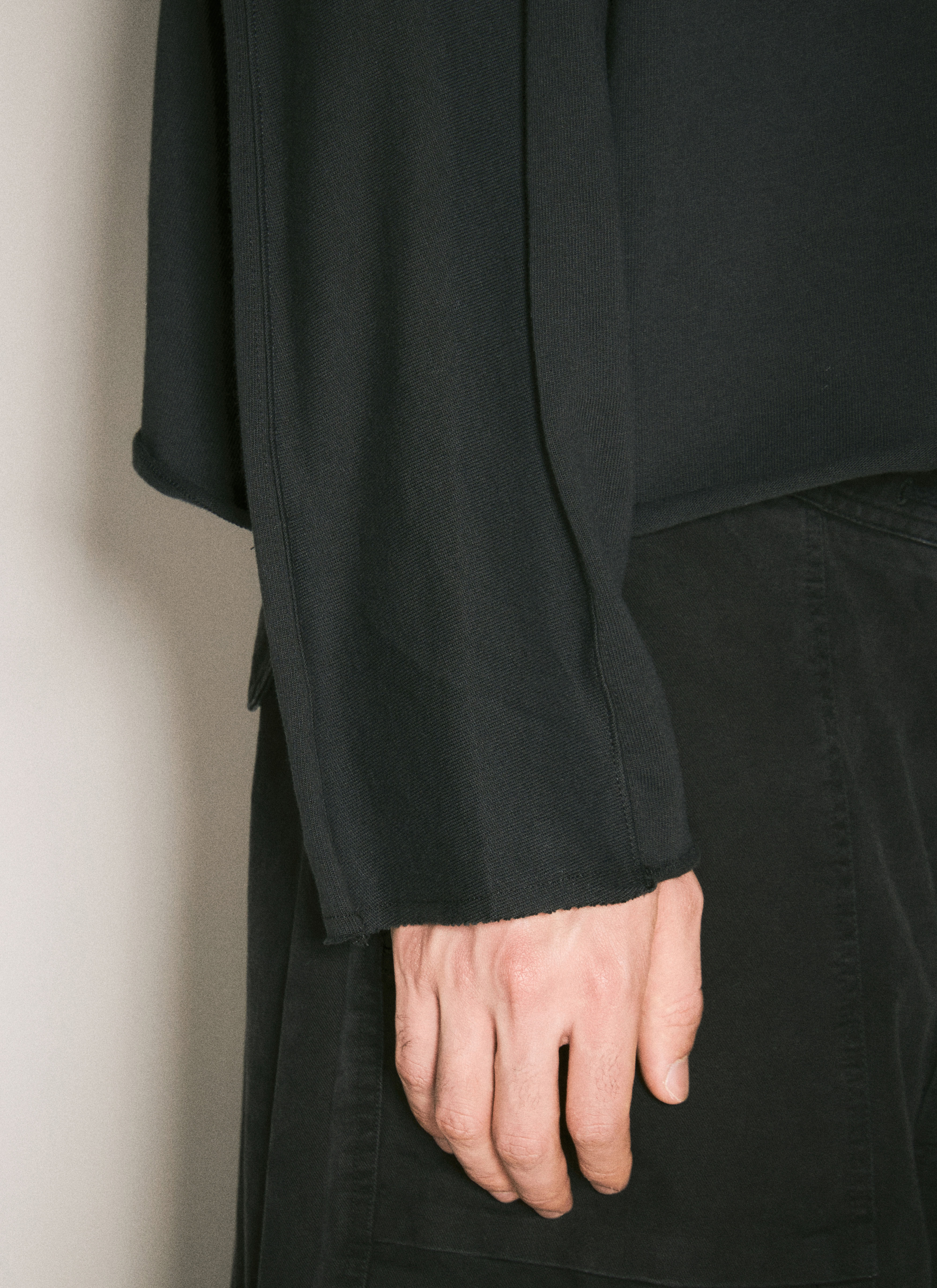 heavy ls tee washed black – entire studios
