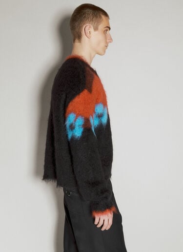Marni Mohair Flower Sweater Black mni0155004