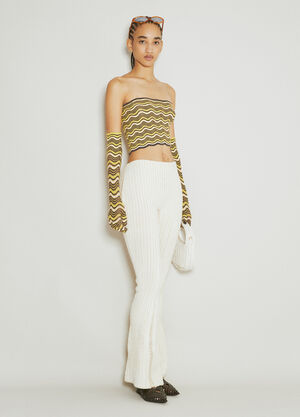 Isa Boulder Tent Flared Knit Pants Gold isa0251010