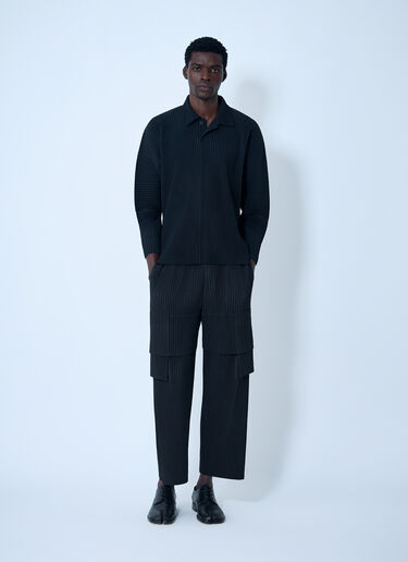 Pleated Polo Shirt Homme Plissé Issey Miyake Pleated Polo Shirt Black hmp0162010
