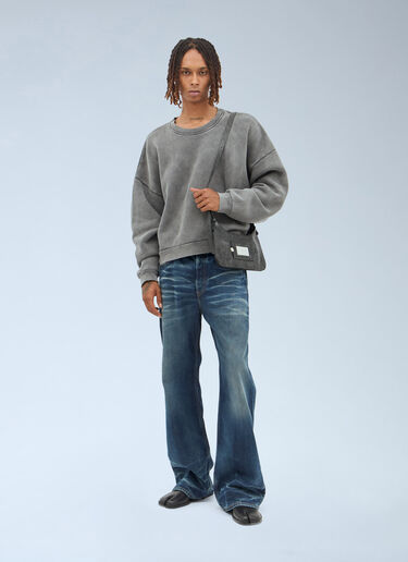 Logo Patch Sweatshirt Acne Studios Logo Patch Sweatshirt Grey acn0357002