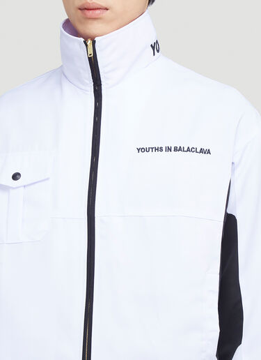 Youths in Balaclava Embroidered Logo Jacket Purple yib0140011