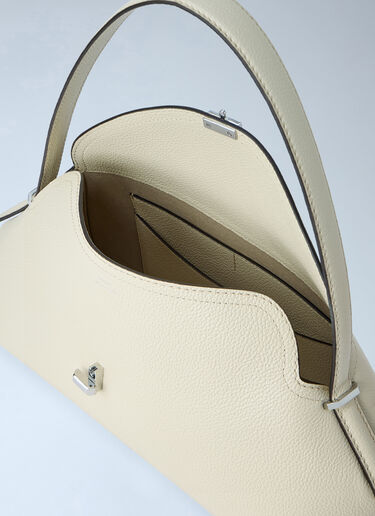LN-CC® - Toteme: T-Lock Grained-Leather Shoulder Bag - Cream Toteme T-Lock Grained-Leather Shoulder Bag Cream tot0265083