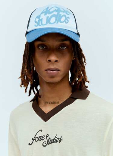 Acne Studios 로고 베이스볼 캡 블루 acn0156018