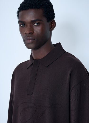 Jacquemus Le Polo Shirt Dark Brown jac0162008