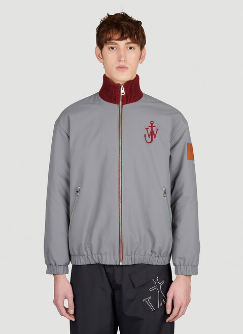 JW Anderson Contrast Zip Bomber Jacket Beige jwa0154013