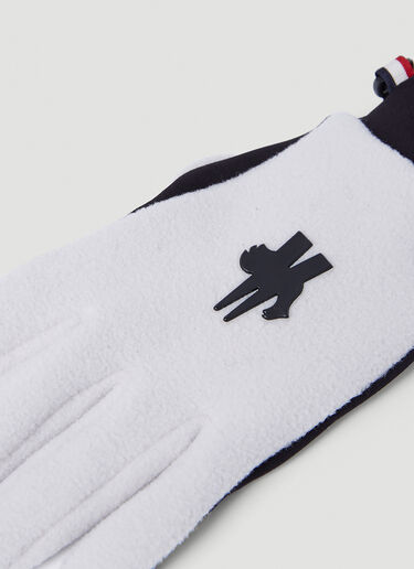 Moncler Grenoble Attachable Logo Fleece Gloves White mog0253011