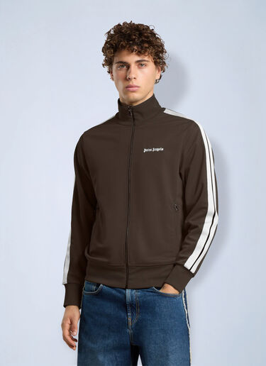 LN-CC® - Palm Angels: Classic Logo Track Jacket - Brown Palm Angels Classic Logo Track Jacket Brown pma0166280