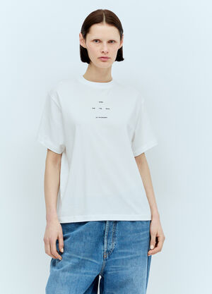 Song for the Mute Logo Print T-Shirt White sfm0256006