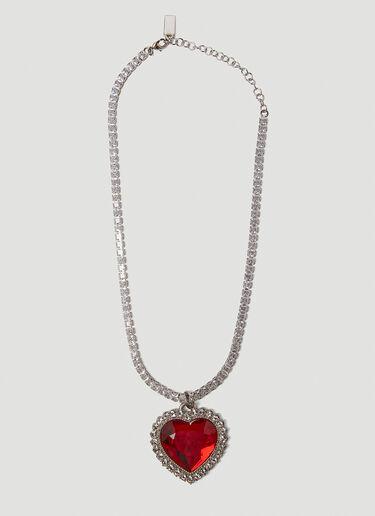 VETEMENTS Crystal Heart Necklace Red vet0250022
