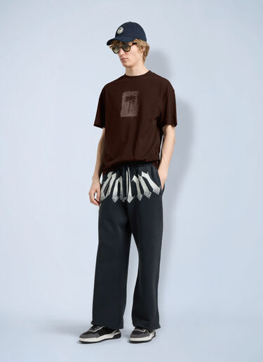 LN-CC® - Palm Angels: Brushed Palm Tree Regular Tee - Brown Palm Angels Brushed Palm Tree Regular Tee Brown pma0166112