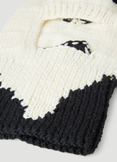 Sky High Farm Workwear Hand Knitted Cow Balaclava Black skh0350006