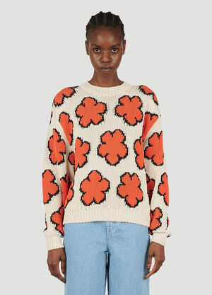 Kenzo ボケフラワーセーター オレンジ knz0252024