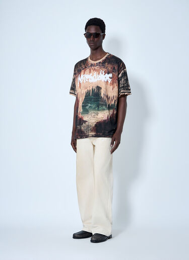 Acne Studios Graphic Print T-shirt Brown acn0164040