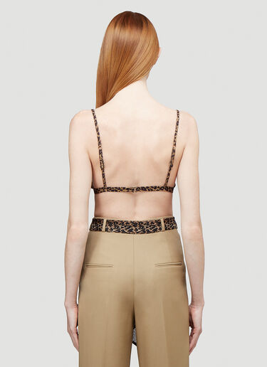Saint Laurent Leopard Traingle Bra Brown sla0243009