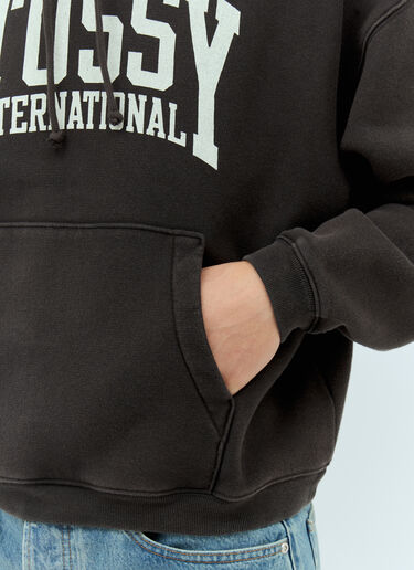 Logo Print Hooded Sweatshirt Stüssy Logo Print Hooded Sweatshirt Black sts0157011