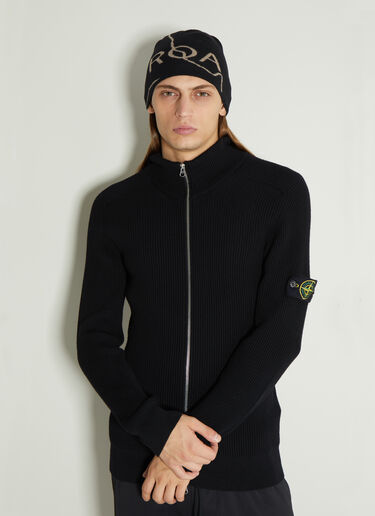 ROA Logo Jacquard Beanie Hat Black roa0154010