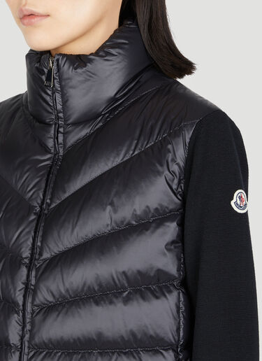 Padded Wool Cardigan Moncler Padded Wool Cardigan Black mon0254041