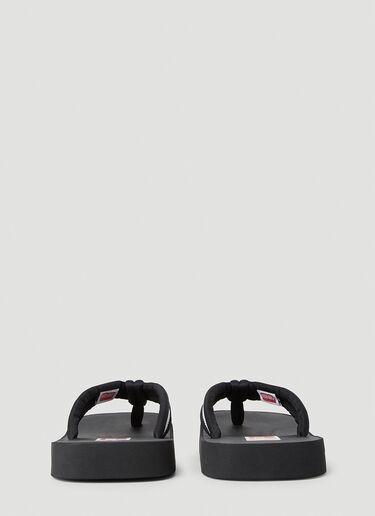 Kenzo Logo Patch Flip Flops Black knz0252049