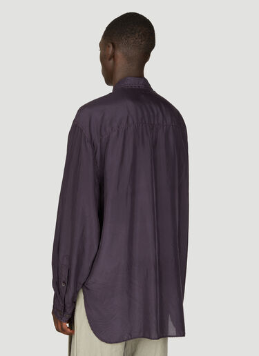 Dries Van Noten Patch Pockets Silk Shirt Purple dvn0156016