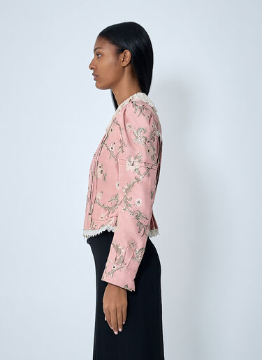 Jacquared Taffeta And Lace Jacket Chloé Jacquared Taffeta And Lace Jacket Pink chl0262010