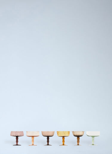 Set Of Six Diseguale Goblets Bitossi Home Set Of Six Diseguale Goblets Multicolour wps0692586