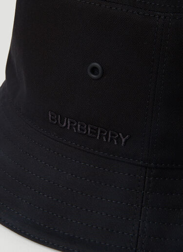 Burberry 로고 자수 버킷 햇 Black bur0151135