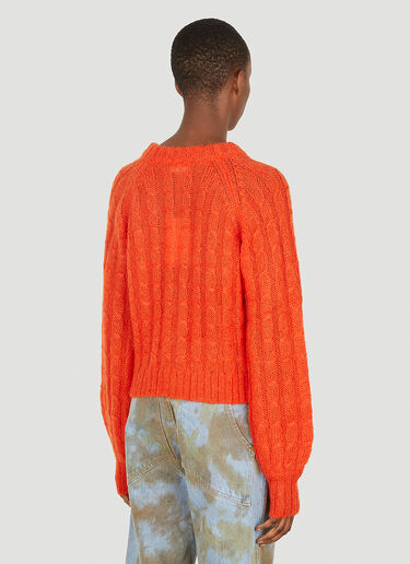 GANNI Cable Knit Sweater Orange gan0248017