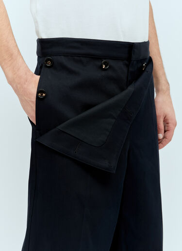 Bottega Veneta 棉质斜纹布长裤  藏蓝色 bov0156003