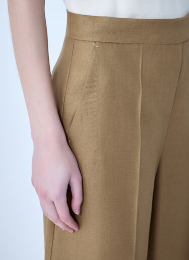 Max Mara Linen Bermuda Shorts Brown max0264012