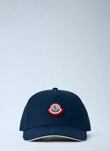 LN-CC® - Moncler: Embroidered Logo Baseball Cap - Blue Moncler Embroidered Logo Baseball Cap Blue mon0166037