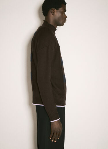 Lanvin 条纹针织衫  棕 lnv0157002