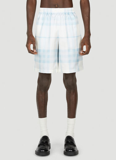 Burberry Bradeston Check Shorts Light Blue bur0152033