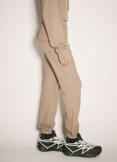 Moncler x Rick Owens Cotton Knit Track Pants Beige mcs0358014