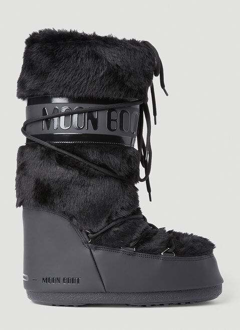 Moon Boot Icon Faux Fur Snow Boots Black mnb0346006